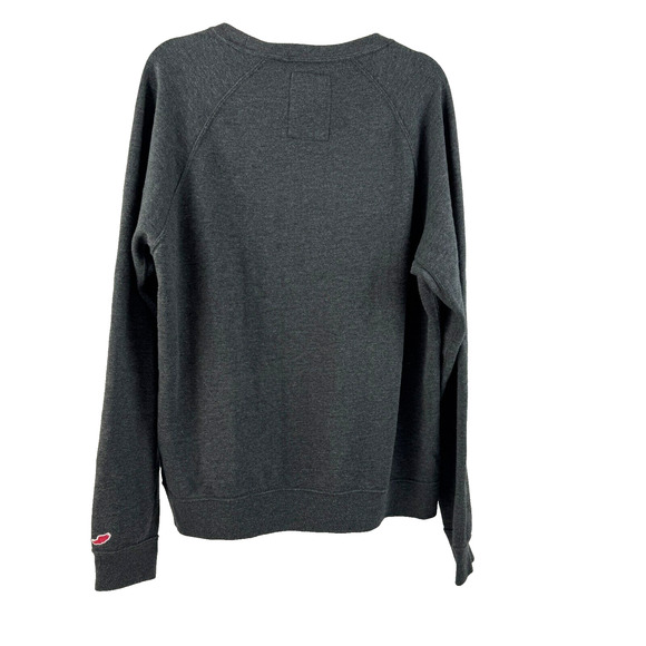 Iowa Hawkeyes Sweatshirt Gray Crew Neck Pullover Logo Big Ten Size Large 1847 - Picture 3 of 10